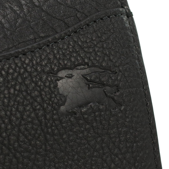 Burberry Leather Rocking Horse Trifold Wallet With Coin Purse Black - Picture 2 of 5